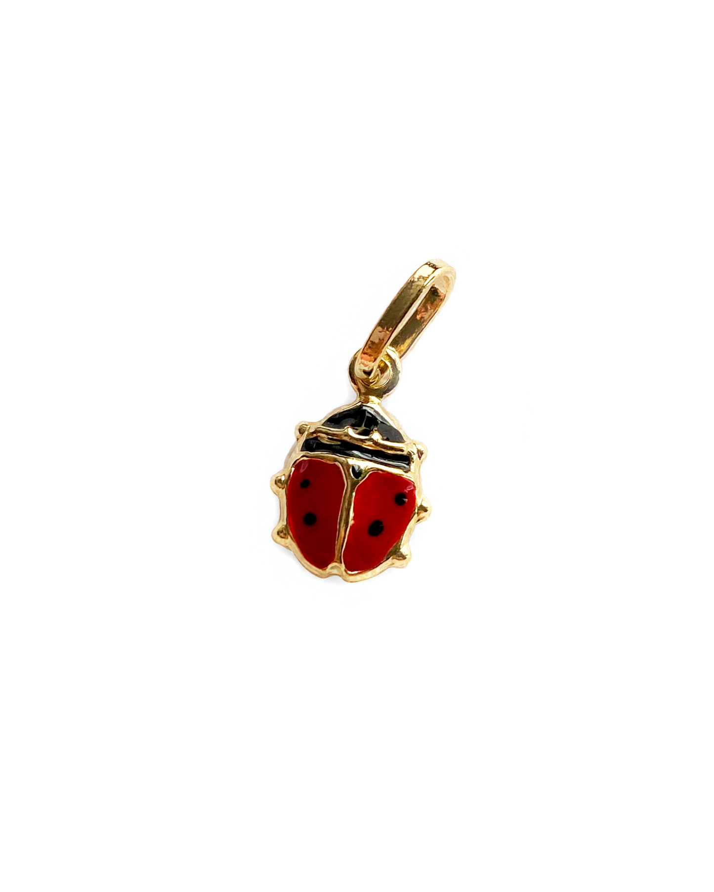 14K Solid Gold Ladybug Pendant