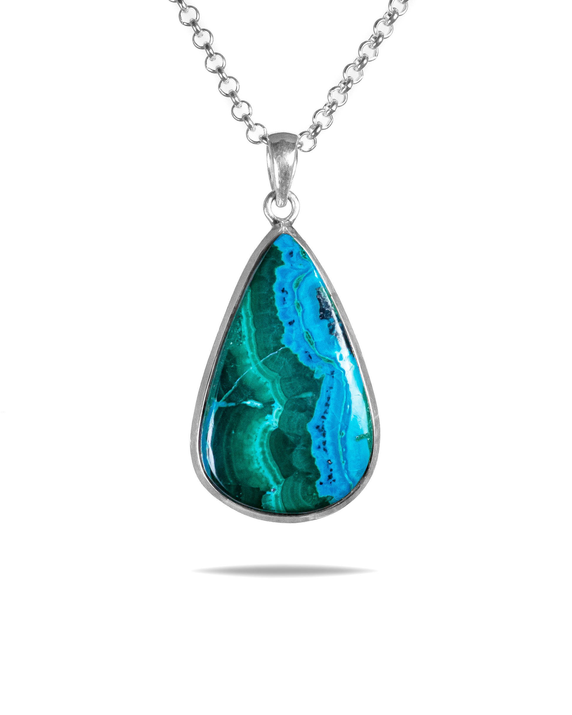 Chrysocolla malachite necklace