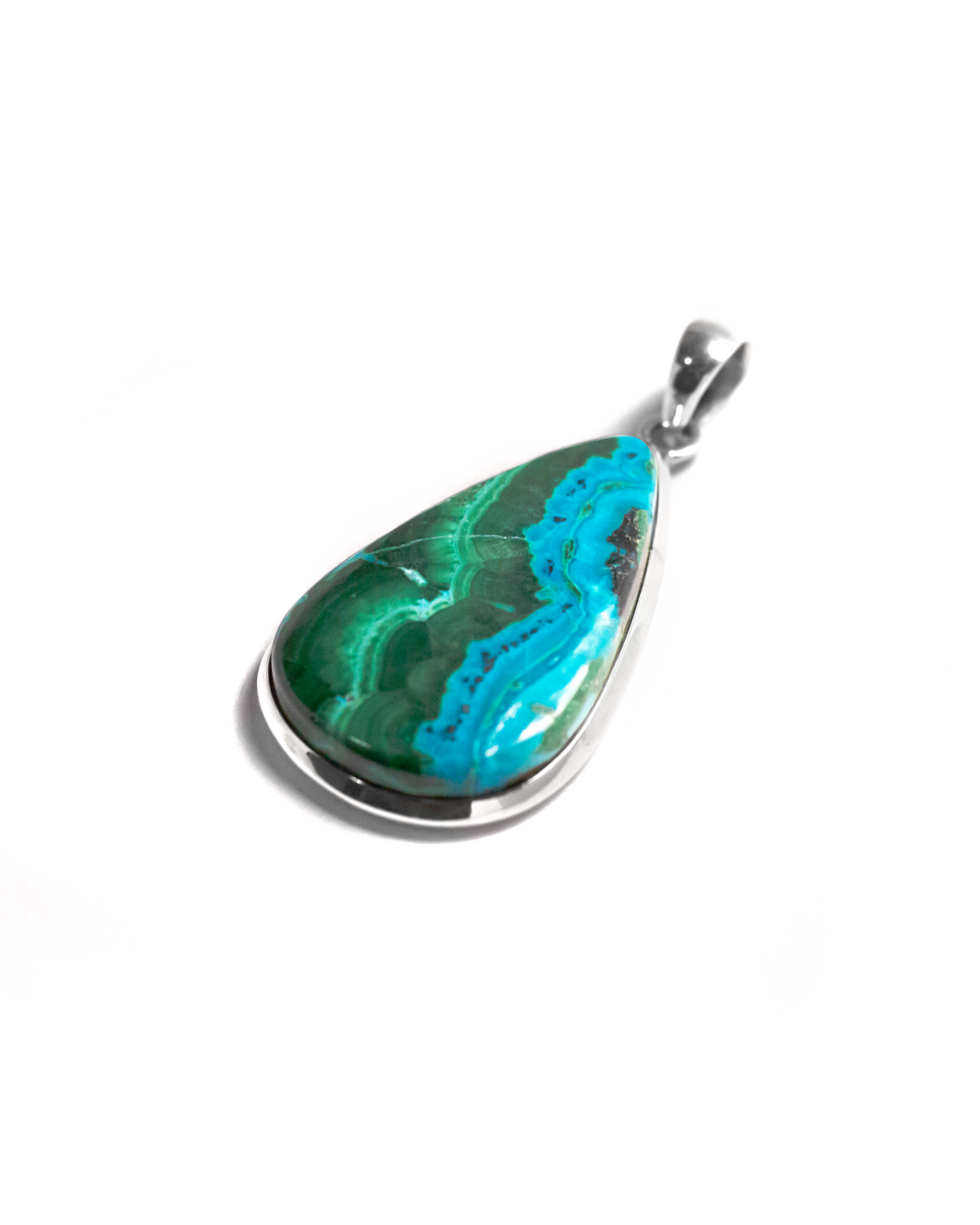 Chrysocolla malachite pendant