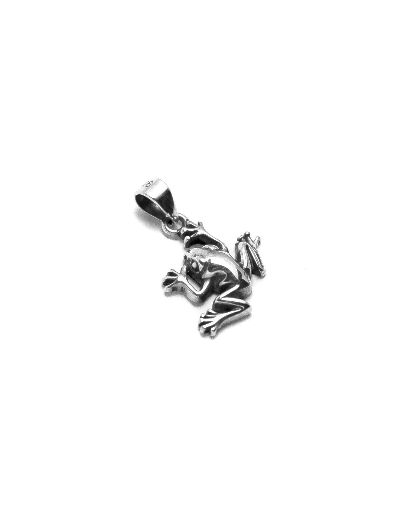 cute silver frog pendant