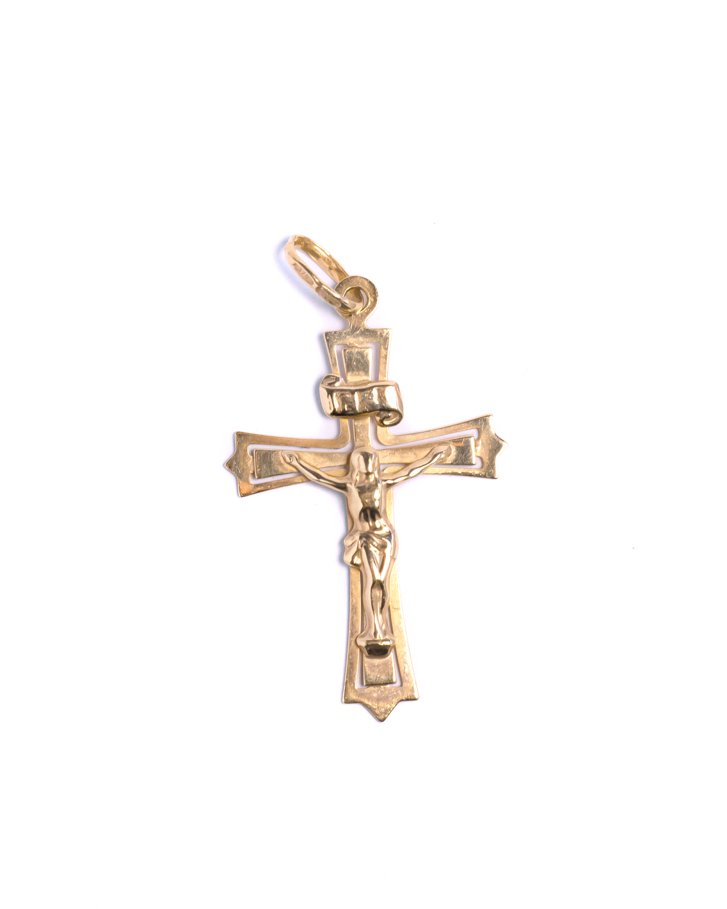 Vintage Jesus Cross - 9K Gold