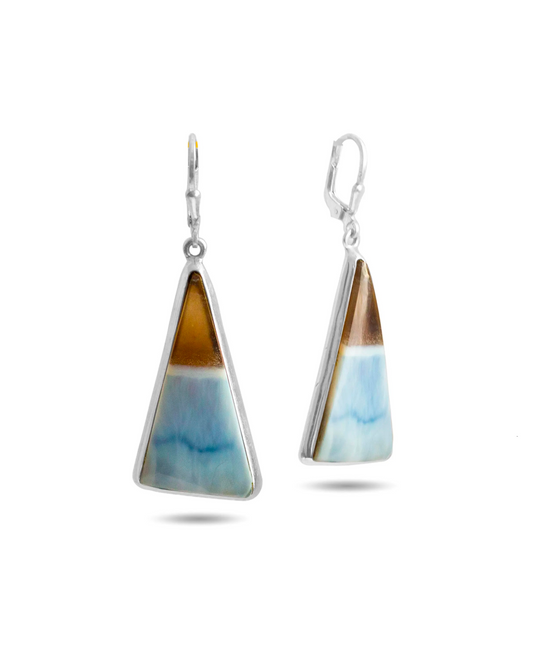 Blue Opal Drop Earrings