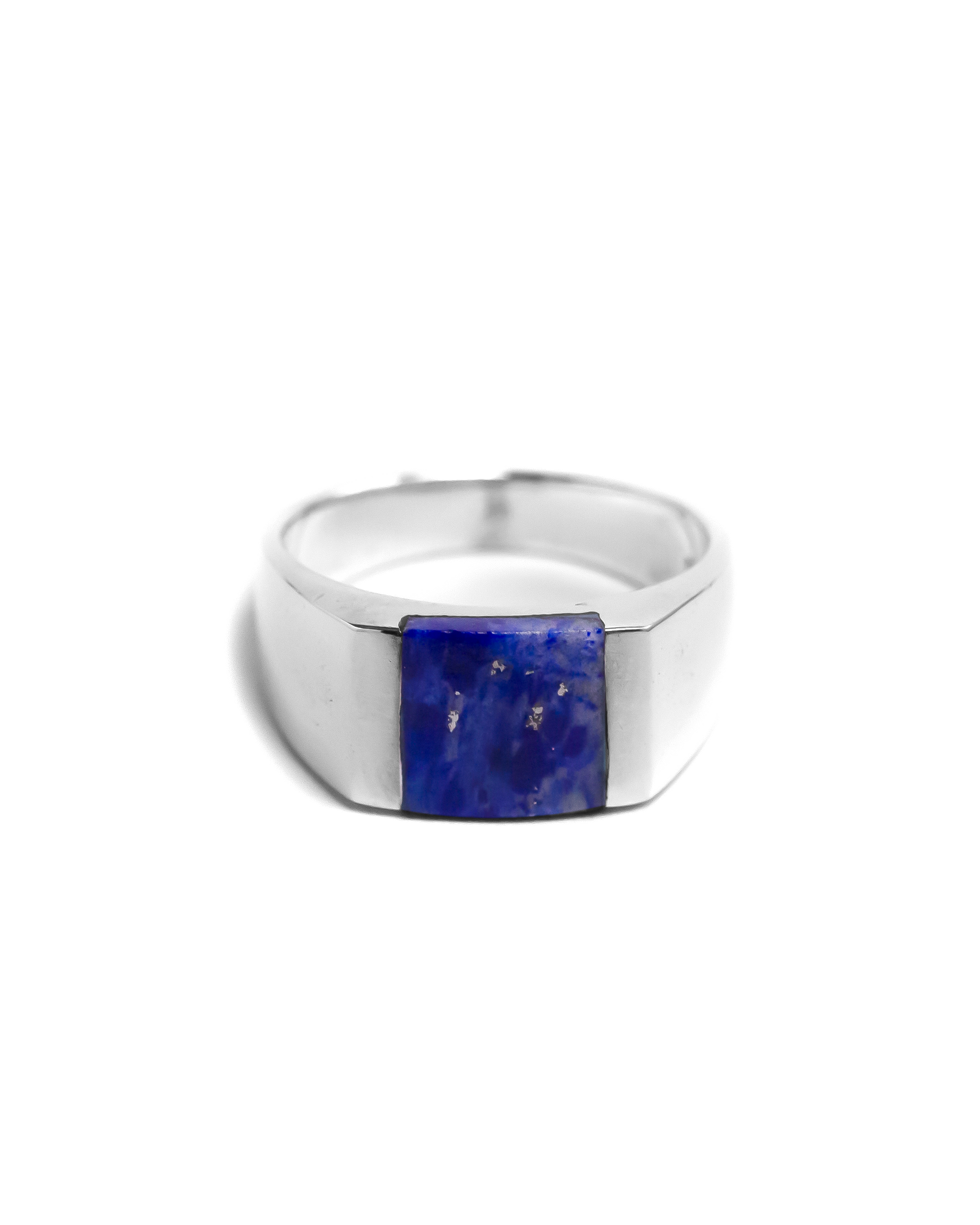 sterling silver lapis lazuli signet ring