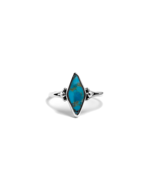 Marquee Shaped Turquoise Ring