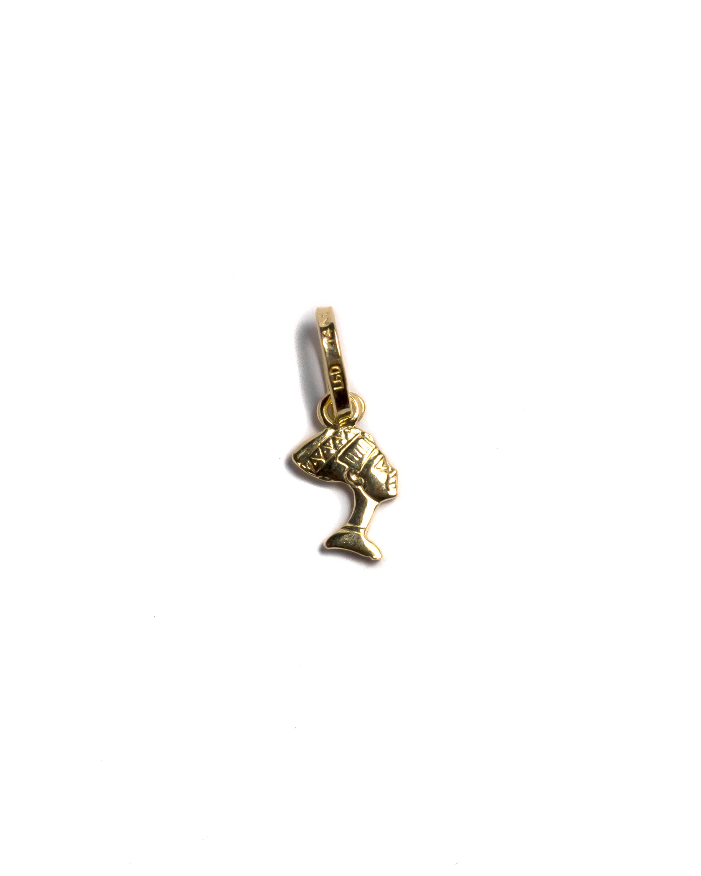 14K Solid Gold Queen Nefertiti Pendant