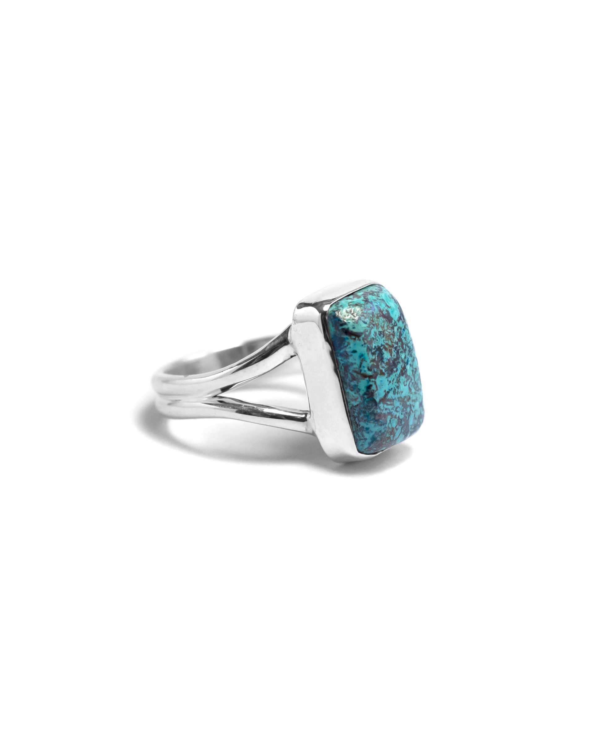 Rectangular Turquoise Ring in Silver