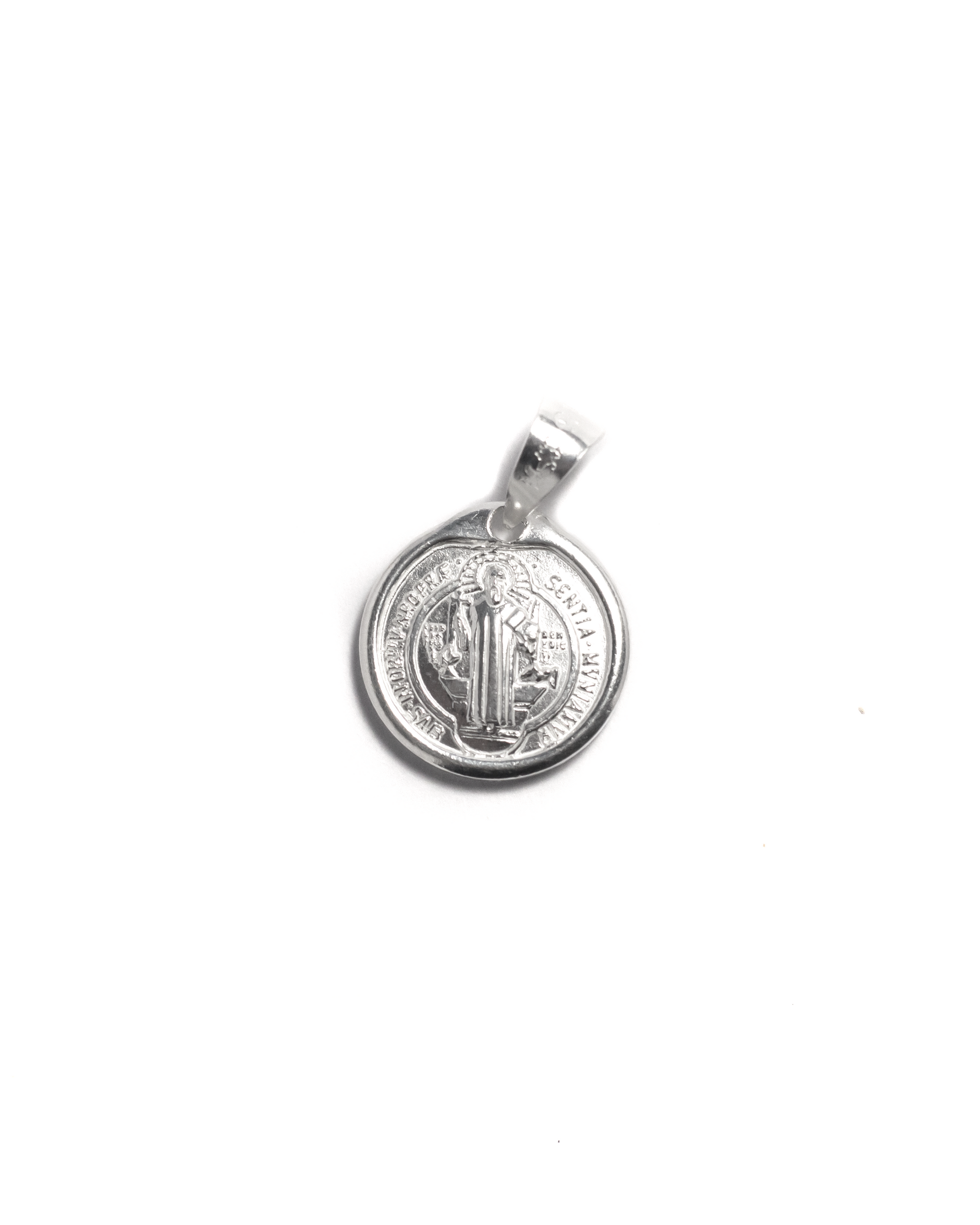 Saint Benedict Medallion Pendant in Silver