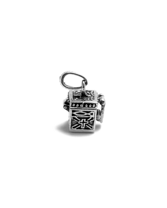 Sterling Silver Prayer Box Pendant