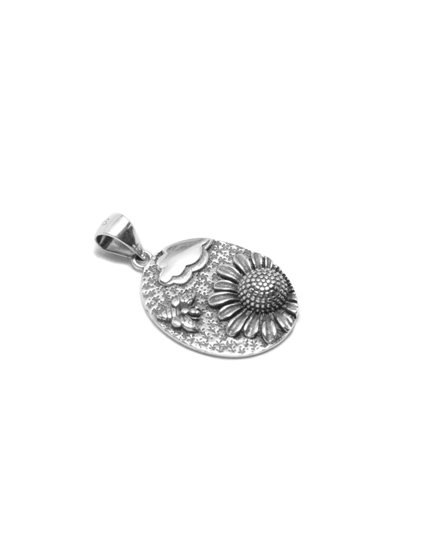 Sunflower Silver Pendant