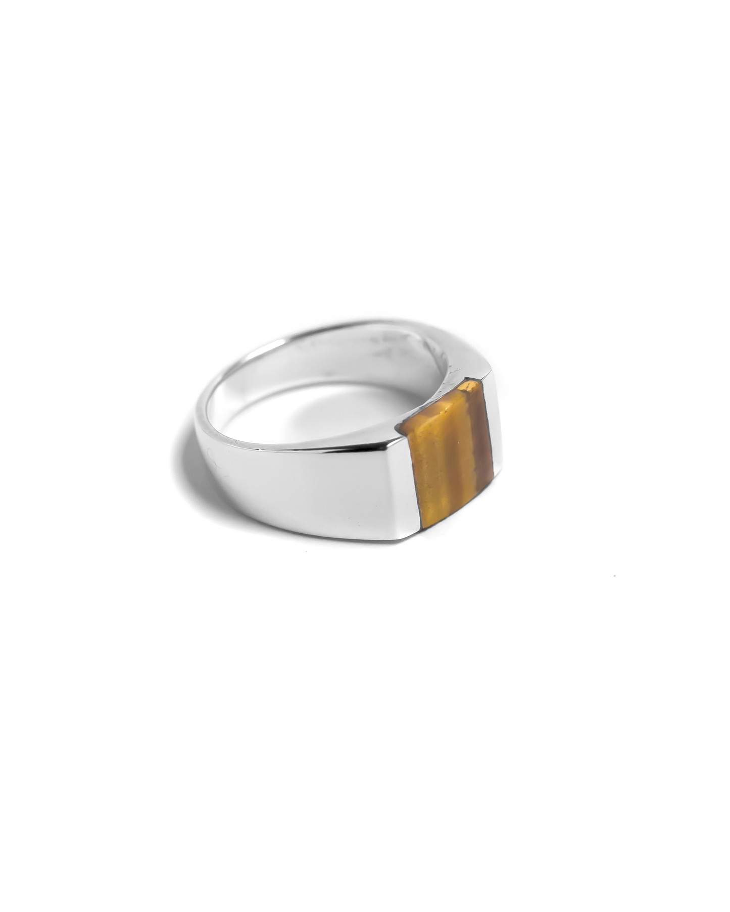 Tiger Eye Signet Ring in Silver