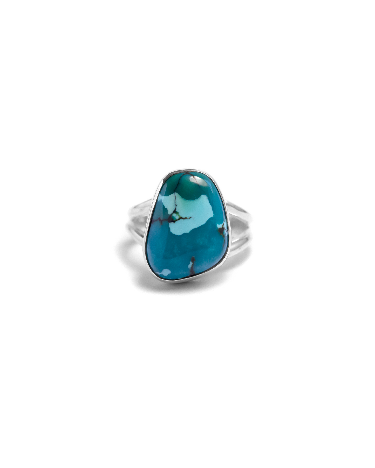 Freeform Turquoise Ring in Sterling Silver