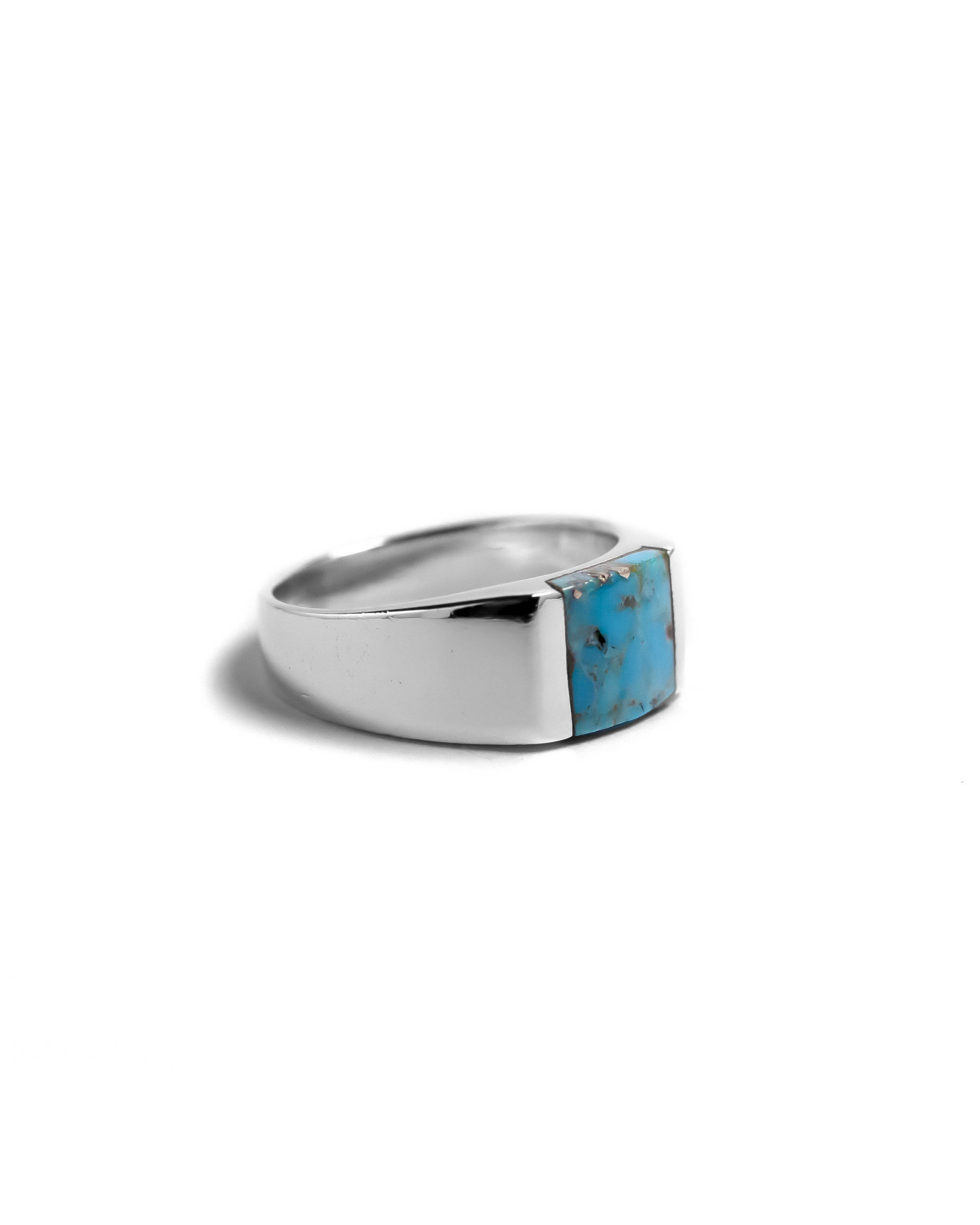 Turquoise Signet Ring in Silver