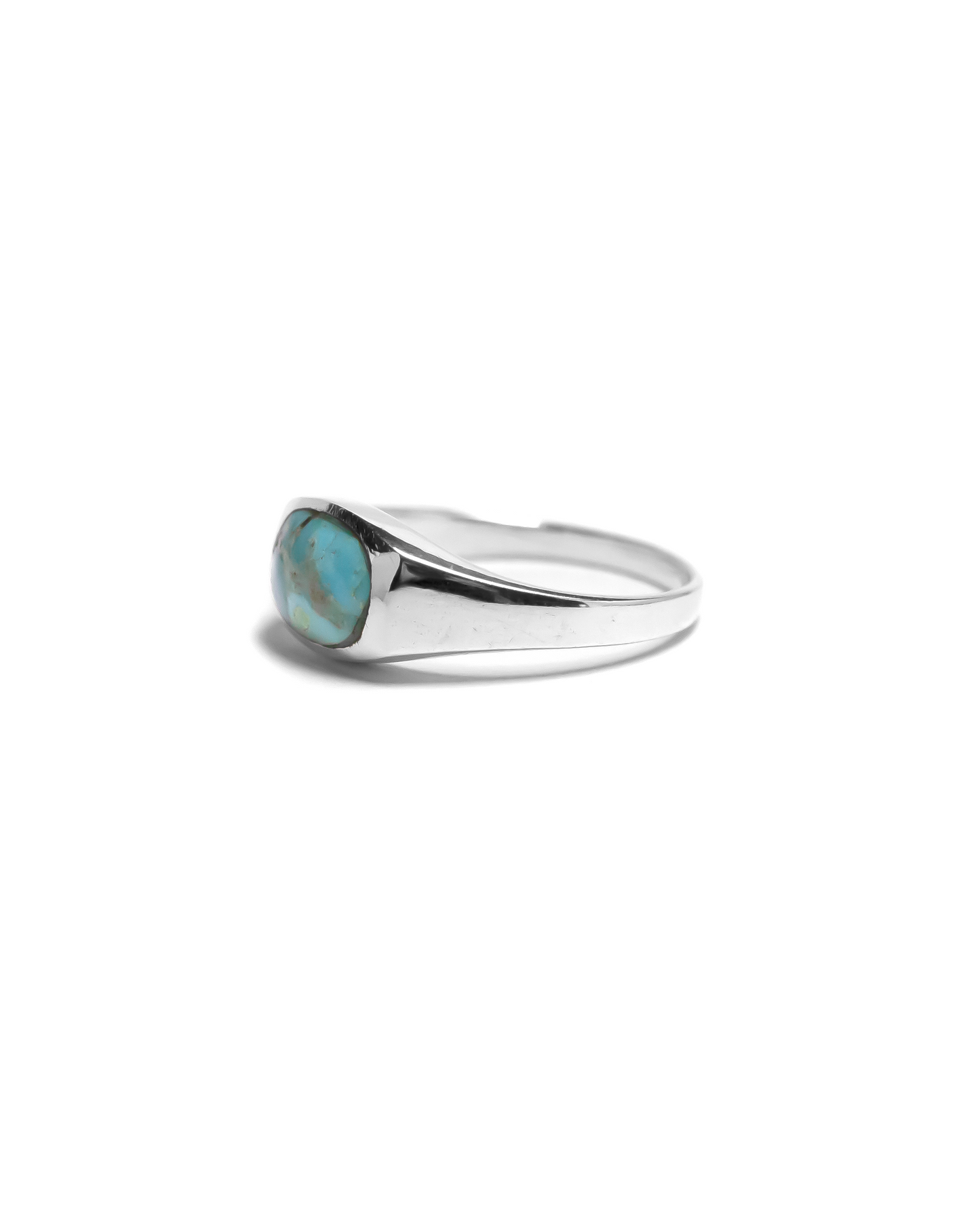 cute silver turquoise signet