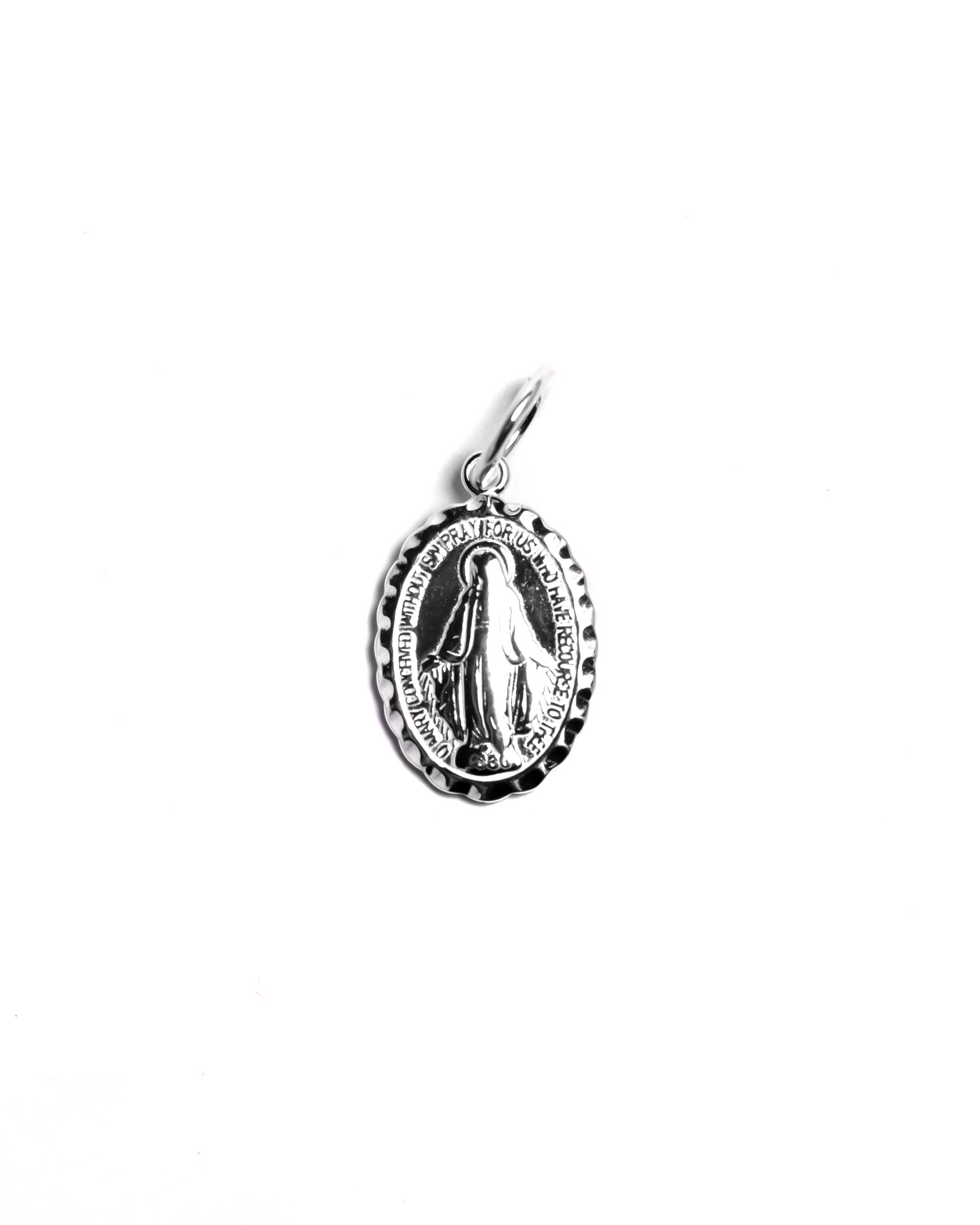 Silver Virgin Mary Necklace